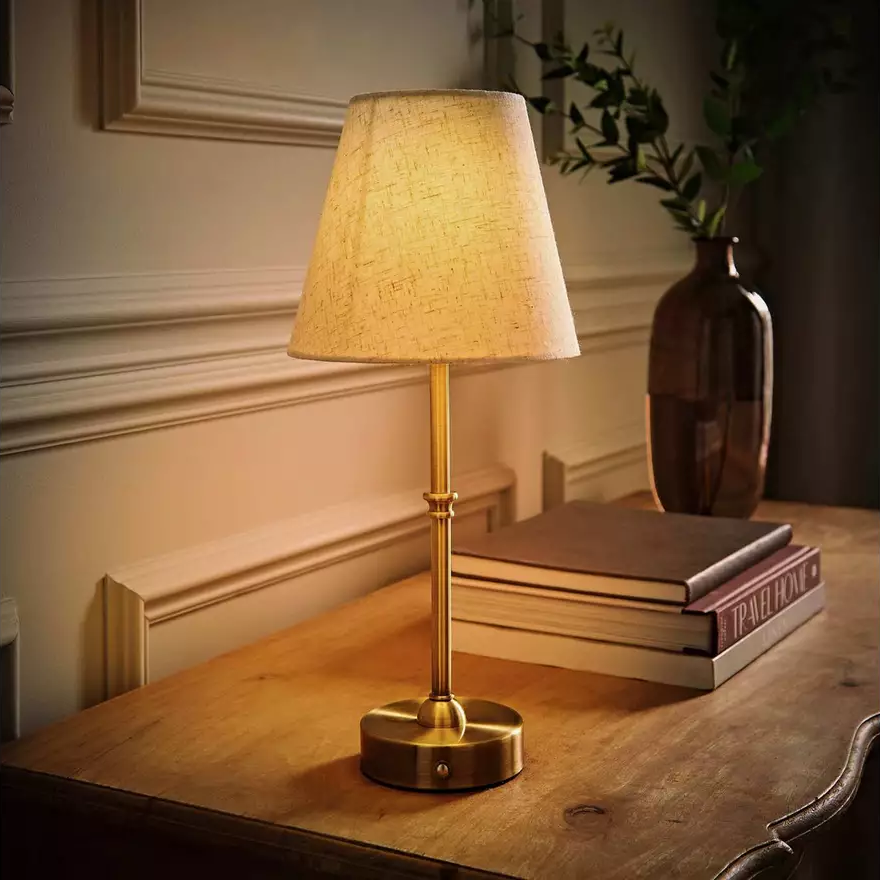 Portable Antique Brass Touch Rechargeable LED Table Lamp (5)
