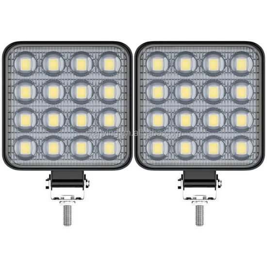 16LED 48W Square Spot Light - Work Light for Jeeps, Off-Road, Driving, and Fog Lights with Mounting Bracket for Trucks, Cars, ATVs, and SUVs