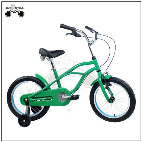 12inch 4 wheels green small kid's bikes