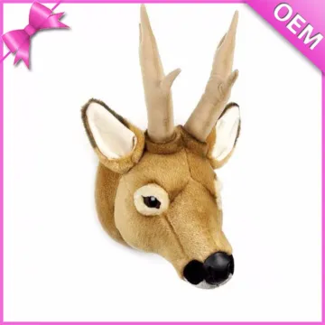 Vivid plush deer head stuffed animal heads for sale