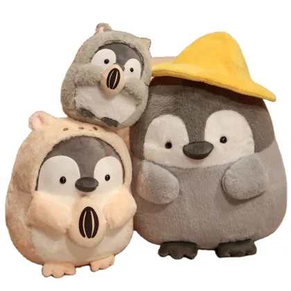 Custom Soft Fluffy Cartoon Penguin Stuffed Pillow