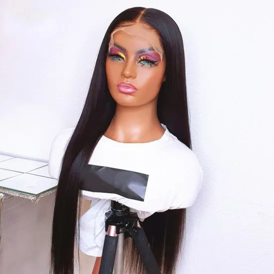 100% Mink Brazilian Virgin Human Hair Extensions Full Lace Wigs For Black Women Straight Hd Lace Frontal Human Hair Wigs