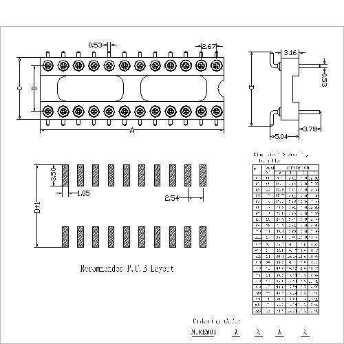 MIMEM01-XXX 2.54mm Dual-in-Line Pin Headers SMT