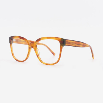 Bevelling Square Cat-eye Acetate Unisex Optical Frames