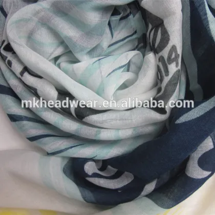 women world cup printed soft touch voile shawl