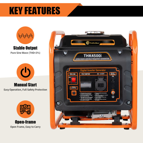 Generador de gasolina inversor de 3,2 kW y 3,5 kW de respaldo de emergencia