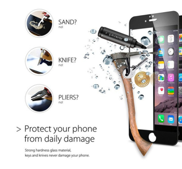 Full cover anti-scratch anti-fingerprint tempered glass color screen protector for Iphone6/6s