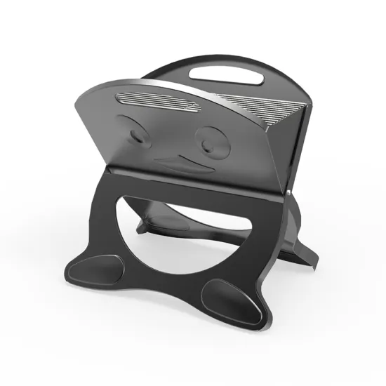 Black X-Shape Charcoal Grill With Smile Pattern
