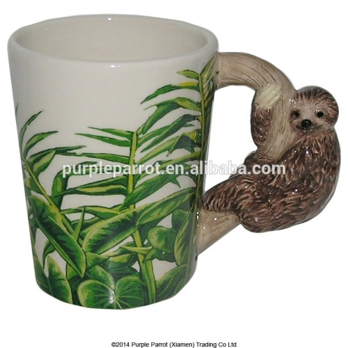 Rain forest Sloth Shaped Handle Mug