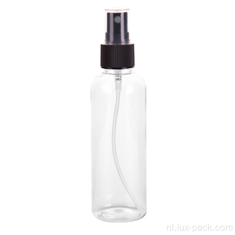 100 ml zwarte mist sproeier plastic fles cosmetica verpakking