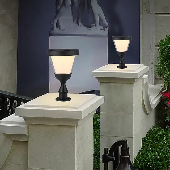 Modern Solar Garden Lights: LED Main Pillar Gate Lamp for Landscape Decoration