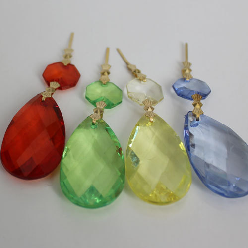 Acrylic Pear Shaped Diamond Crystal Chandelier Prism Pendant