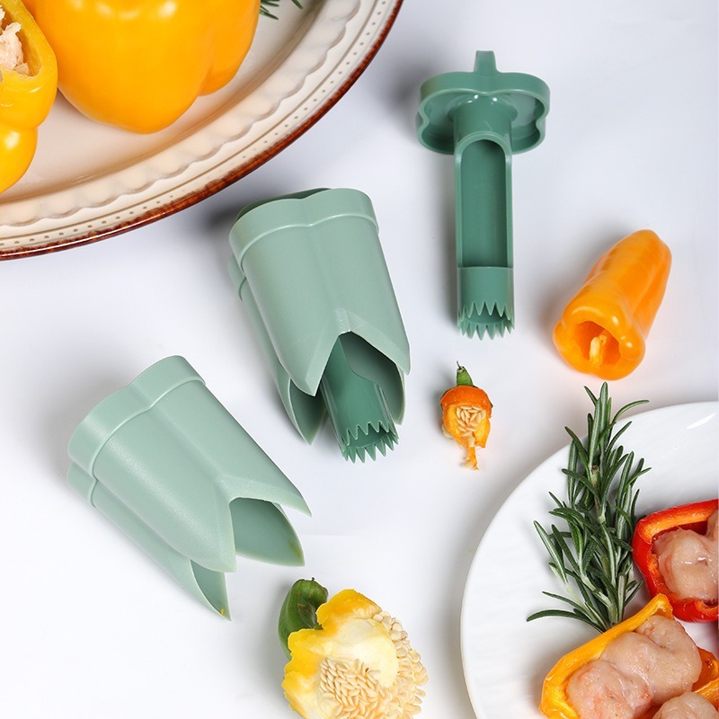 ABS Pepper Corer and Seed Remover Tool Vegetable Core Remover Kitchen Gadget