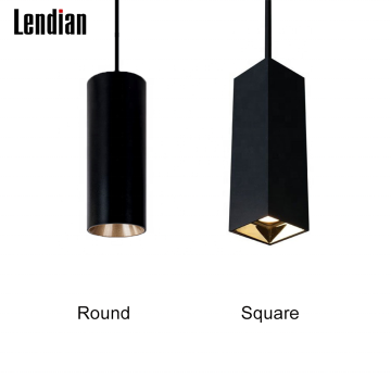 Black and White Aluminum OEM Round Square Ceiling Pendant Lamp