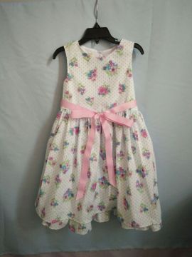 100%cotton flower party dress