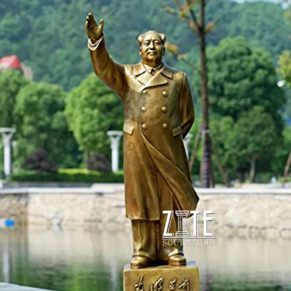 Classical momorial chinese famous figure bronze chairman mao zedong statue sculpture