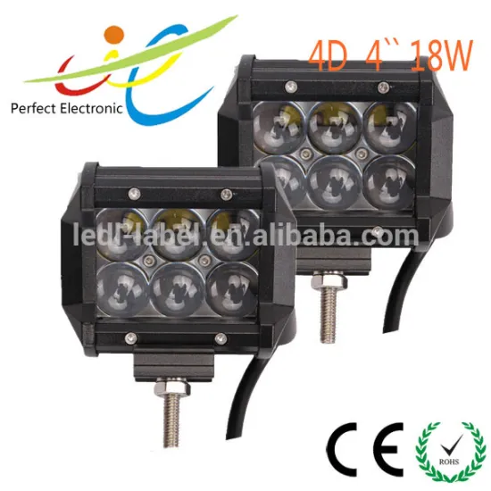 elegant 18w 4D Lens dual row led work lamp bar 4" replacement headlight