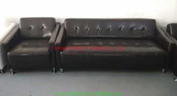 contemporary leather office sofa