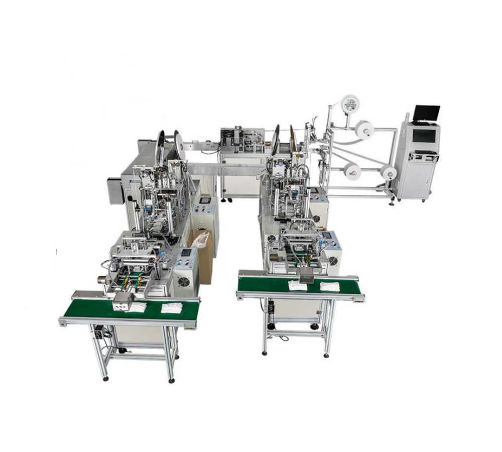 Automatic flat type face mask machine for surgical use