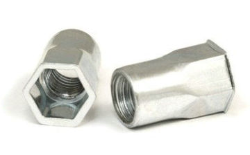Countersunk Steel Blind Rivet Nut Full-hex Body For Riveting / Screwing