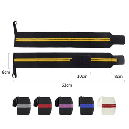 Custom Weight Lifting Wrist Wraps Support Gym Wristbands with Thumb