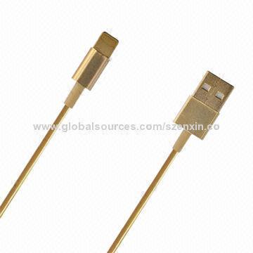 Champagne Gold 8-pin USB Data Transfer Charger Cable Connector