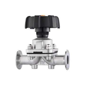 Pneumatic Diaphragm Valve 316L DN10-DN89 Industrial Sanitary Control Valve with Stainless Steel Actuator