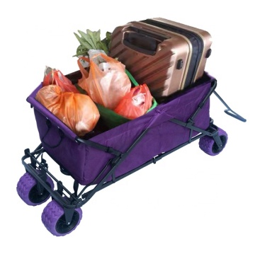 2024 New Sturdy All-Terrain Folding Shopping Trolley Cart for Outdoor Sports