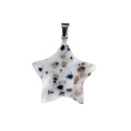 Kiwi Stone 30mm Star Pendant Pendant for DIY Making Jewelry