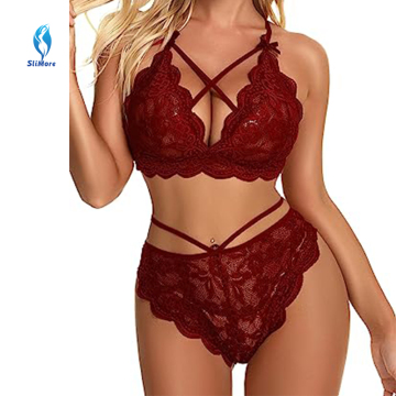 Lace Bralette and Panty Set Women's Lingerie