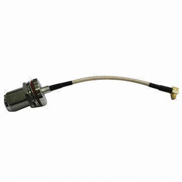 RF Coaxial Antenna Cable, N Female to MCX Right Angle Male