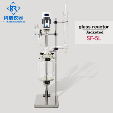 Reactor de vidrio de mezcla de mezcla de mezcla de 10L 30L 50L 100L 100L para calefacción y refrigeración