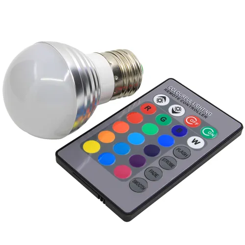High-Quality 3W RGB LED Spot Light E27/B22 for Hotels