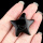 Black Obsidian 30mm Smiling Starfish Pendant & Ornament for Home Decoration Handmade Craved Stone Solar