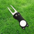 Marcador de bola magnético plegable de metal para golf Divot Tool