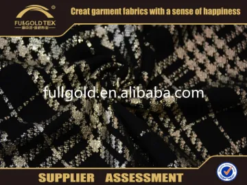 2016 Best Quality Polyester Kniting Seersucker Foil Knit Fabric For Lady's Garment