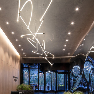 Modern Aluminum LED Chandelier for Restaurant and Hotel Lobby