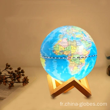 Carte du monde Globe Terrestre avec support, 14cm, jouet éducatif,  décoration de maison et de bureau, cadeau pour enfants