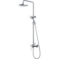 Polish Chrome Exposed Bathroom Shower Faucet Set