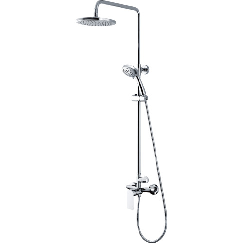 Polish Chrome Exposed Bathroom Shower Faucet Set