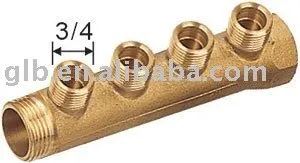 Forged brass manifold for floor heating system