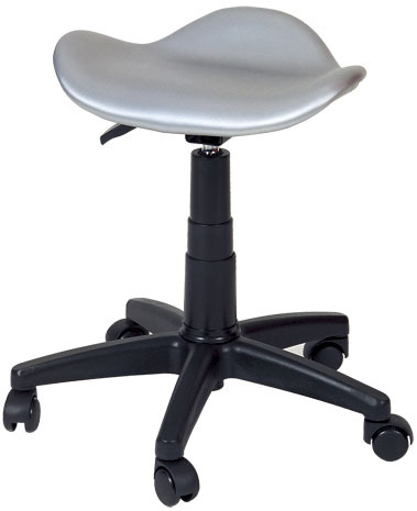 Silvery Saddle Salon Stool E04