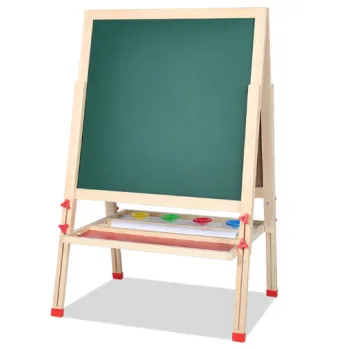 Kids' Double-Sided Magnetic & Erasable Wooden Drawing Board: A Versatile Home Learning Tool