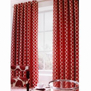 Chenille Fashionable Curtains, Fully Lined with Polyester Fabric