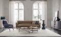 Muebles de sala de estar de entrega rápida de alta calidad juego Sofá Sofá de lujo Sofá de cuero estilo vintage tela de microfibra