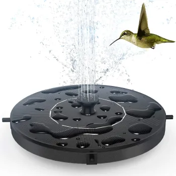 Solar-Powered Automatic Water Spray Fountain for Bird Baths and Hummingbirds