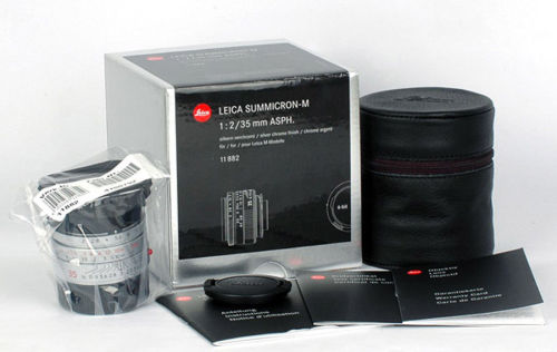 Leica Summicron M 35mm f/2 ASPH E39 6 bit Silver for Leica M240