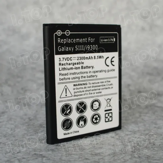 China Mobile Phone Battery Factory 2300mAh Galaxy S3 i9300 OEM Battery Support NFC