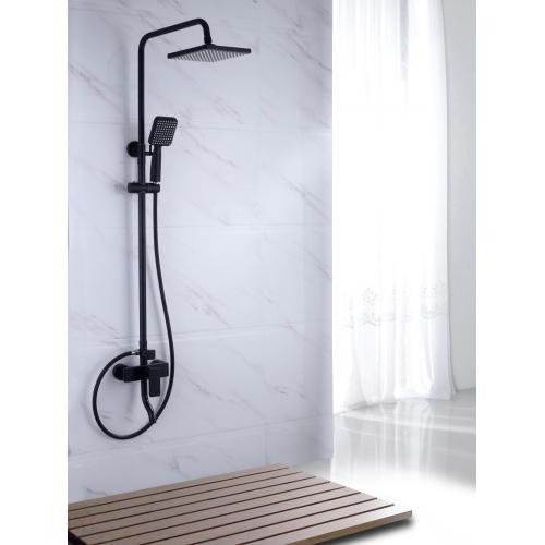 3 Function Black Brass Bathroom Shower Sets