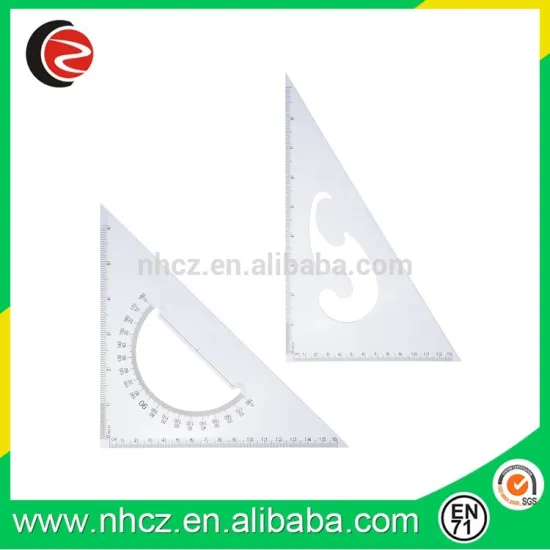 Hot Multi-colored plastics triangular Rulers